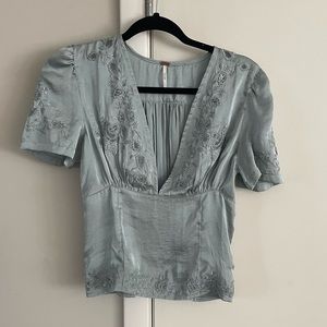 Free People Embroidered Top